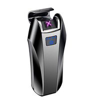Frun Trading Arc Lighter USB Rechargeable Fingerprint Sensor Lighter Windproof Cigarette Lighter Gift for Father