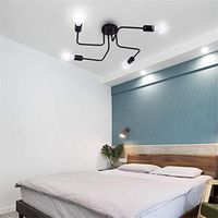 Naiflowers Vintage Industrial Ceiling Chandelier Shades, Flush Mounted Metal Ceiling Light Lamp Shades Lighting Fixture for Porch Living Room Dining Room Foyer Hallway Corridor