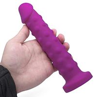 DJKFHIU 7.87inch Waterproof Silicone Realistic-Dîldɔ Suction Cup Body Safe Soft Huge Flexible Toy for Beginner DJKFHIU (Color : Purple)