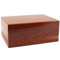 Oak Finish Routered Design Cigar Humidor 50 Ct.