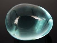 jennysun2010 2 pcs Natural Light Blue Quartz Gemstone Egg Crystal Healing Sphere Massage Finger Exercise 35x40mm