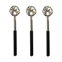 Set of 3 Eagle Extendable and Telescopic Back Scratchers with Metal Bear Claw - Black