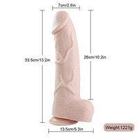 Stkuoo Huge SoftDîldɔs' Waterproof Ladies and Men's Sex Products Bring You Wireless Reverie and Excitement 13.2inch