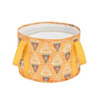 Foot Bath Tub Collapsible Portable with Handle Soak Spa Basin Multifunctional Water Bucket for Traveling Outdoor Camping Home Picnic Fishing Washing (Yellow)
