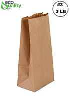 EcoQuality 1000 Small Brown Kraft Paper Bag (3 lb) Small - Paper Lunch Bags, Small Snacks, Gift Bags, Grocery, Merchandise, Party Bags (4-3/4 x 2-15/16 x 8-9/16 in.) (3 Pound Capacity)