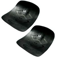 RELAXOBAK Original Orthopedic Sacroiliac Seat (Black, 2-pk) Tailbone Shield and Pelvis Stabilizer - Keeps Spine in Alignment and Supports Coccyx, Back, and Hips, Holds up to 300lbs