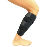 Vive Calf Brace - Adjustable Shin Splint Support - Lower Leg Compression Wrap Increases Circulation, Reduces Muscle Swelling - Calf Sleeve for Men and Women - Pain Relief (Black)