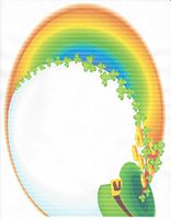 St. Patrick Day Rainbow Stationery Printer Paper 26 Sheets