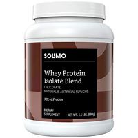 Amazon Brand - Solimo Whey Protein Isolate Blend, Chocolate, 1.5 Pound (18 Servings)