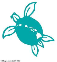 UR Impressions Teal Hawaiian Islands Sea Turtle Decal Vinyl Sticker Graphics Car Truck SUV Van Wall Window Laptop|Teal|5.5 Inch|URI061-T