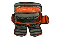 R&B Fabrications RB A600X-OR-C 1000 Denier Cordura Nylon MegaMedic's Bag with Tuff Bottom, Tank Straps and Padded Dividers, Orange