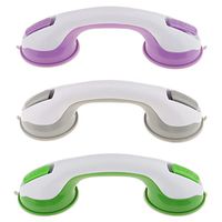 Bonarty 3 Pieces Grab Bars- Suction Shower Handles - Safety Hand Rail Support for Tub, Handicap, Elderly, Injury, Kids