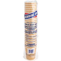 Genuine Joe 11255PK Rippled Hot Cup 8oz. 25/PK Brown