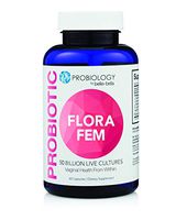 Belle + Bella Shelf Stable Probiotics for Women, Flora Fem with Cranberry Extract 50 Billion Cfu, Vegan, Gluten, Dairy, and Soy Free ,60 Veggie Capsules