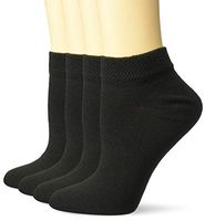 Dr. Scholl's Women's 4 Pack Diabetic & Circulatory Non-Binding Low Cut Socks, black, Shoe Size: 7-12