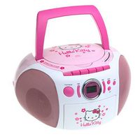 Hello Kitty CD Boom Box with AM/FM Stereo Radio - KT2028