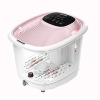 Foot tub Foot Massagers Beauty Foot Foot Female Children's Foot Bath Barrel Smart Footbath Massage Heating Thermostat Home deep Barrel Massage Tools (Color : Pink, Size : 39.635.434.6cm)