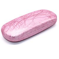 Hard Shell Light Portable Eyeglasses Case Glasses Case Spectacles Box for Sunglass Reading Glasses (pink stripe)