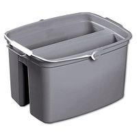 RCP2617GRA 17-Quart Double Utility Pail, Plastic, 14 5/8 x 13 7/8 x 10 1/8, Gray