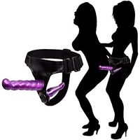 Tight Design Purple Dual End Strapless Strapon Péggîng Stráp ôn Realistic Massager Toy Extremely Life-Like Soft and Adjustable to E&-nháncé The Experience Silicone Massage