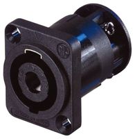 Neutrik NL4MP-ST 4-Pole Chassis Connector, Black D-Size Flange