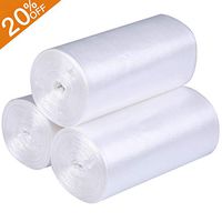 Small Trash Bags Kitchen Garbage Bags - 4 Gallon Clear Trash Bags Strong Wastebasket Liners for Bathroom, Kitchen, Office 15 Liter Trash Can Liners - 150 Counts