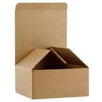 RUSPEPA Recycled Cardboard Gift Boxes - Small Gift Box with Lids for Craft, Cupcake and Cookies - 5"X5"X3" - 30 Pack - Kraft
