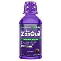ZzzQuil Nighttime Sleep Aid Liquid, 12 fl oz, Warming Berry Flavor