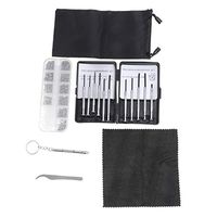 Heallily Eyeglass Repair Kit Screws Set with Micro Screwdriver Tweezer for Glass Spectacles 1 Set