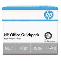 HP : Quickpack Copy/Laser/Inkjet Paper, 92 Brightness, 20lb, Letter, 2,500 Sheets -:- Sold as 2 Packs of - 2500 - / - Total of 5000 Each