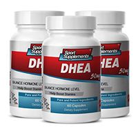 Energy Supplement Men - DHEA 50MG - libido Booster for Women - 3 Bottles (180 Capsules)