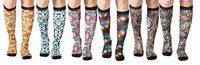 6 Pairs Women's Graduated Compression Trouser Socks 8-15mmHg and 8-15mmHg (621E2(6 Pairs 8-15mmHg), W:6-10)