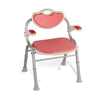RGLZY Folding Aluminum Alloy Elderly Bath Stool Bathroom Shower Chair with Backrest with Armrests for Pregnant Woman Elderly Disabled Kids