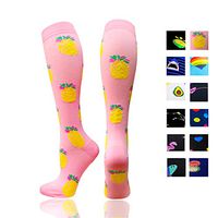 Compression Socks Women & Men - Best for Running,Medical,Athletic Sports,Flight Travel, Pregnancy (Pineapple, Small/Medium)