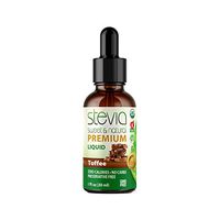 Toffee Premium Quality STEVIA Drops| Organic Liquid STEVIA Sweetener| Best Sugar Substitute |100% Pure Extract| All Naturally Sweet|Non Bitter,0 Calorie,Non-GMO, Diabetic & Keto Friendly(1oz)