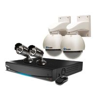 I4C - DVR8-1400 8 Channel CCTV DVR, 2X 700TVL PTZ Dome & 2X NIGHTVISION Cameras