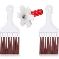 3 Pieces Condenser Fin Straightener AC Fin Comb Air Conditioner Condenser Fin Cleaning Brush Refrigerator Coil Cleaning Whisk Brush