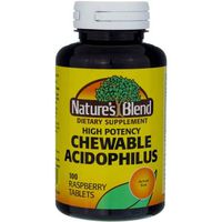 Nature's Blend Acidophilus Chewable Raspberry Flavor - 100 Tablets, Pack of 2