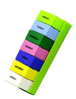 Pill Organizer Box with Snap Lids| 7-day AM/PM | Detachable Compartments for Pills, Vitamin. (Weekly 7 Day, 4 Compartment) )