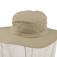 CUTICATE 1pcs Hat Head Net Pritector Insect Bee Fly Bug Mesh Camping Garden Tent - Beige