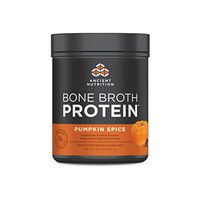 Ancient Nutrition Bone Broth Protein Powder, Pumpkin Spice Flavor, Made Without Dairy, Gluten or Soy, 20 Servings