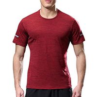 Men's Sun Protection Outdoor Short Sleeve Performance T-Shirt Red