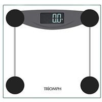 Triomph Smart Digital Body Weight Bathroom Scale with Step-On Technology, LCD Backlit Display, 400 lbs Capacity and Accurate Weight Measurements, Black (Digital Scale New)