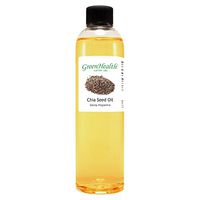 Chia Seed Oil - 8 fl oz (237 ml) Plastic Bottle w/Cap - 100% Pure Carrier Oil - GreenHealth
