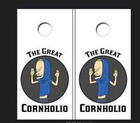 I am Cornholio Cornhole Board Wraps Free Application Squeegee - Bossette Boutique