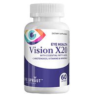 Vision X20 with Lutein, Beta-Carotene, L-Glutatione, Bilberry and Niacin for Vision Support, Overall Eye Health