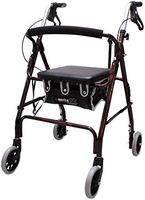 Standard Walkers Walking Aid Walking Stick Adjustable Folding for The Elderly, Portable Hand-Brake Four-Wheeled Scooter, Mobile aid for The Disabled Walking Frames