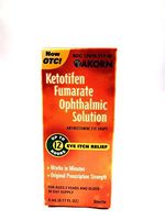 **Zaditor Generic** Ketotifen Antihistamine Eye Drops 0.025%, 5mL (Pack of 2) by Akorn