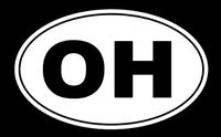 Ohio Buckeye State Tourism Logo Decal Sticker - White 5" Vinyl Decal for Cars, Macbooks, and Other Laptops