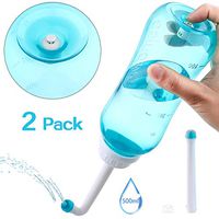 2PCS Peri Bottle for Postpartum Care, Tinabless 500ml Portable Travel Bidet for Baby, Women or Bedridden Patient with 2 Nozzles for Different Needs